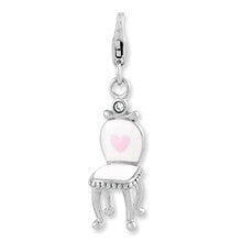 Amore La Vita Sterling Silver Enameled 3-D Vanity Chair Charm hide-image