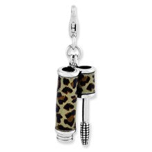 Amore La Vita Sterling Silver Enameled 3-D Leopard Mascara Charm hide-image