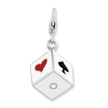 Amore La Vita Sterling Silver Enameled 3-D Dice Charm hide-image