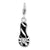 Enameled 3-D Zebra Sandal Charm in Sterling Silver