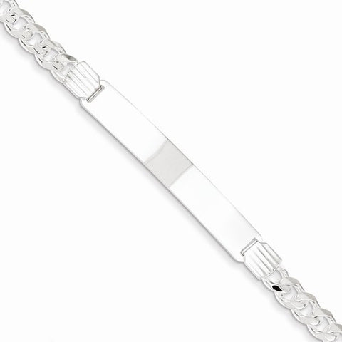 Sterling Silver Curb Link Id Bracelet