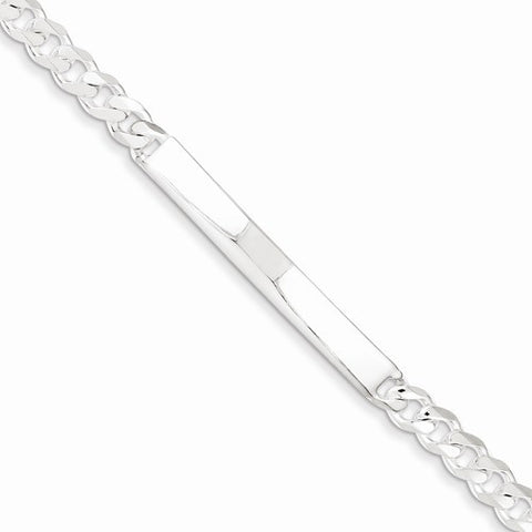 Sterling Silver Curb Id Bracelet