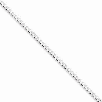 Sterling Silver Pave Curb Chain