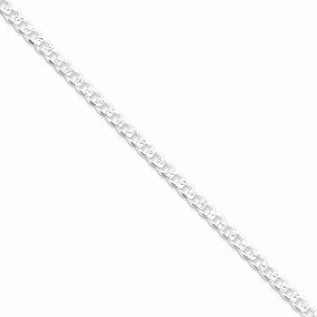 Sterling Silver Pave Curb Chain