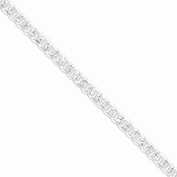 Sterling Silver Pave Curb Chain