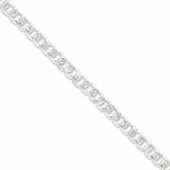 Sterling Silver Pave Curb Chain