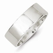 Sterling Silver 7mm Flat Wedding Band