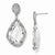 Sterling Silver CZ Post Dangle Earrings