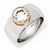 Sterling Silver Rose Gold-Plated CZ Ring