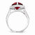 Sterling Silver Synthetic Ruby & CZ Ring