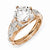 Sterling Silver Rose Gold-Plated CZ Ring