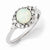 Sterling Silver Synthetic Opal & CZ Ring