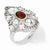 Sterling Silver Red & White CZ Ring