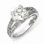 Sterling Silver Checker-cut CZ Ring