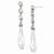 Sterling Silver CZ Faceted Teardrop Dangle Post Earrings