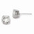 Sterling Silver 6.5mm CZ Stud Earrings