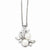 Sterling Silver CZ White Cultured Pearl Leaves Necklace