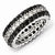 Sterling Silver Black/White CZ Eternity Ring