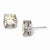 Sterling Silver 8mm Canary CZ Stud Earrings