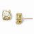 Sterling Silver Gold-plated 8mm Canary CZ Stud Earrings