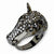 Sterling Silver Antiqued CZ Horse Ring