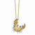 Sterling Silver Gold-Plated Enamel CZ & Gla Sim Emerald Crab Necklace