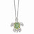 Sterling Silver Glasssimperidot, Simemeraldiamond-Cutz Turtle Necklace