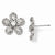 Sterling Silver Flower CZ Earrings