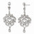 Sterling Silver CZ Ch&elier Dangle Post Earrings