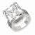 Sterling Silver CZ Radiant Cut Ring