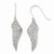 Sterling Silver CZ Angel Wing Shepherd Hook Dangle Earrings