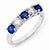 Sterling Silver CZ & Synthetic Dark Blue Spinel Ring