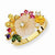 Sterling Silver CZ Gold-Plated Flower Ring