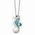 Sterling Silver CZ Freshwater Cultured Pearl Enamel Seahorse Necklace