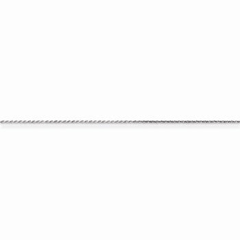 Sterling Silver Rhodium Plated Diamond-Cut Rope Chain