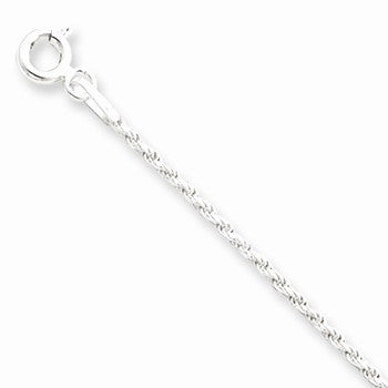 Sterling Silver Diamond-Cut Rope Chain