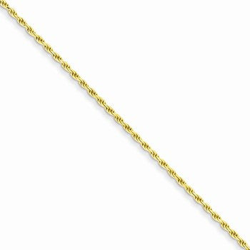 Sterling Silver Flash Gold-Plated Diamond-Cut Rope Chain