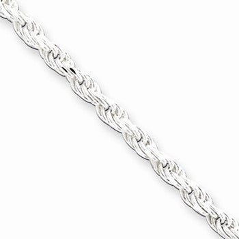 Sterling Silver Diamond-Cut Rope Chain