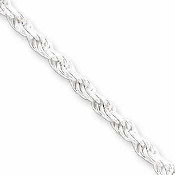 Sterling Silver Diamond-Cut Rope Chain