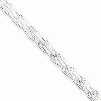 Sterling Silver Diamond-Cut Rope Chain