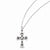 Sterling Silver Diamond Mystique Black, White Dia Cross Necklace