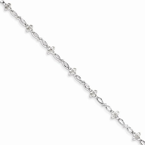 Sterling Silver Diamond Bracelet