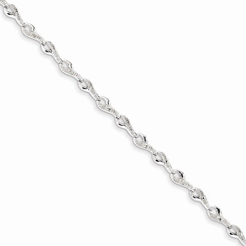 Sterling Silver Diamond Bracelet