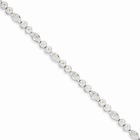 Sterling Silver Diamond Bracelet