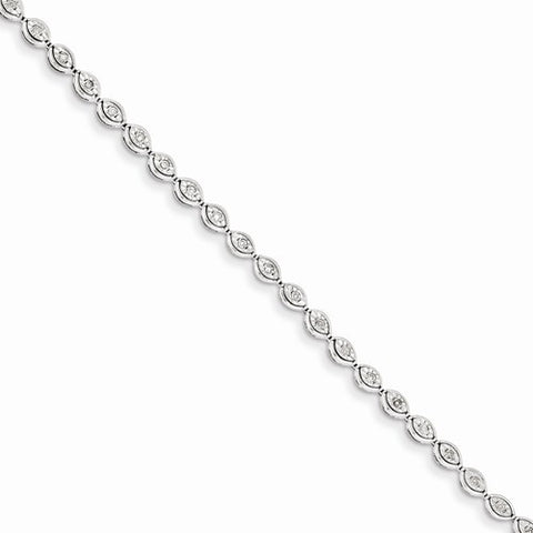 Sterling Silver Diamond Fancy Bracelet