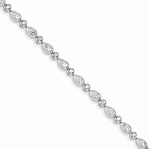 Sterling Silver Diamond Bracelet