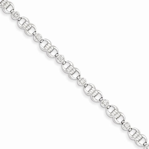 Sterling Silver Diamond Bracelet