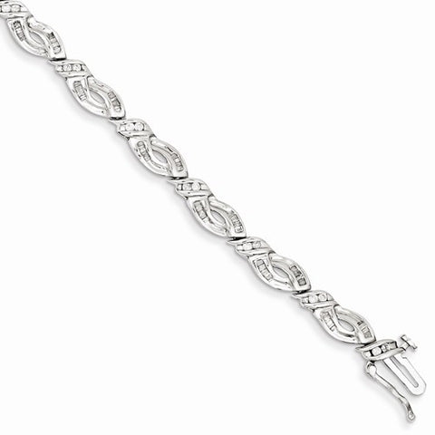 Sterling Silver Diamond Bracelet