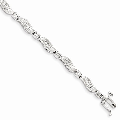 Sterling Silver Diamond Bracelet