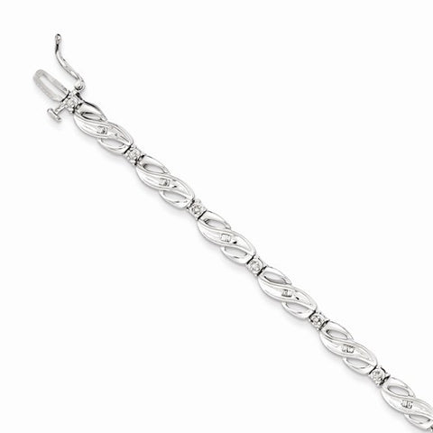 Sterling Silver Diamond Bracelet